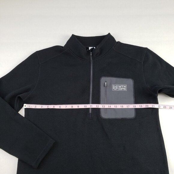 Mtn Ops Summit Fleece Jacket Mens Medium Black 1/4 Zip Pullover Outdoor Winter - Picture 7 of 9